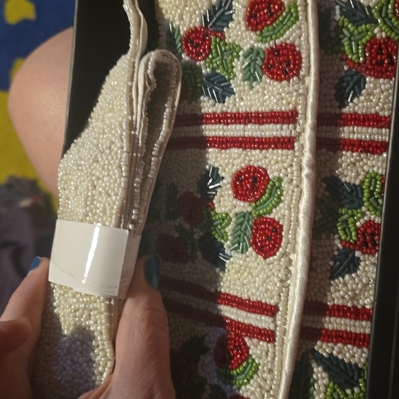 Rachel Zoe Beaded Clutch - White, Red, Green - Picture 5 of 8